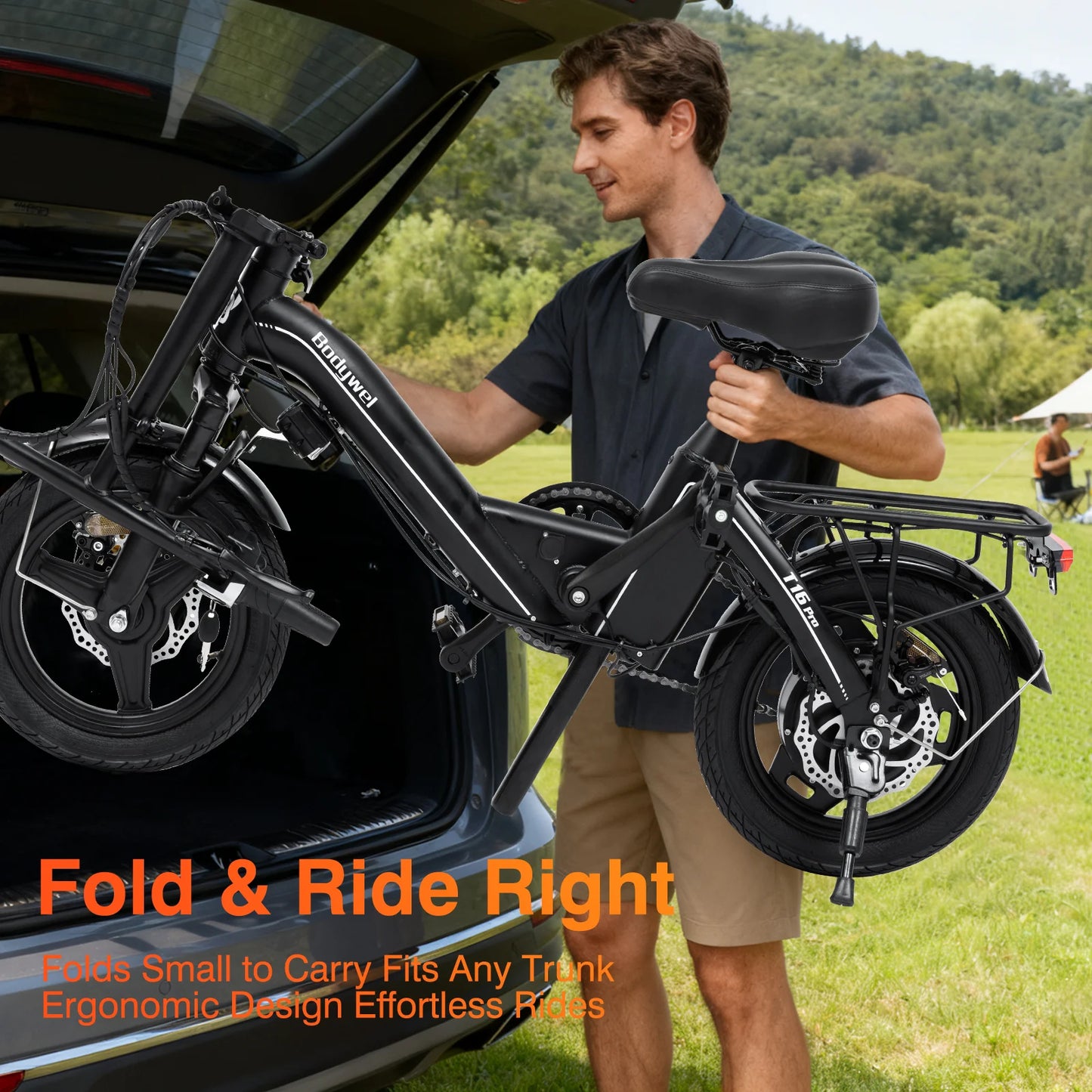 Bodywel Electric Bicycle Folding Aluminum Frame 250W