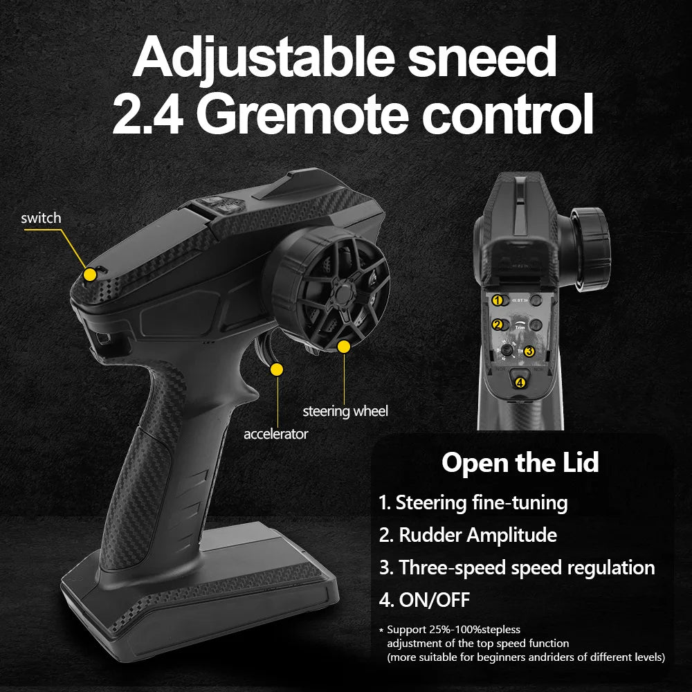 JIUSICE RC Car Brushless 4WD Off-Road Speed 80kmh Performance