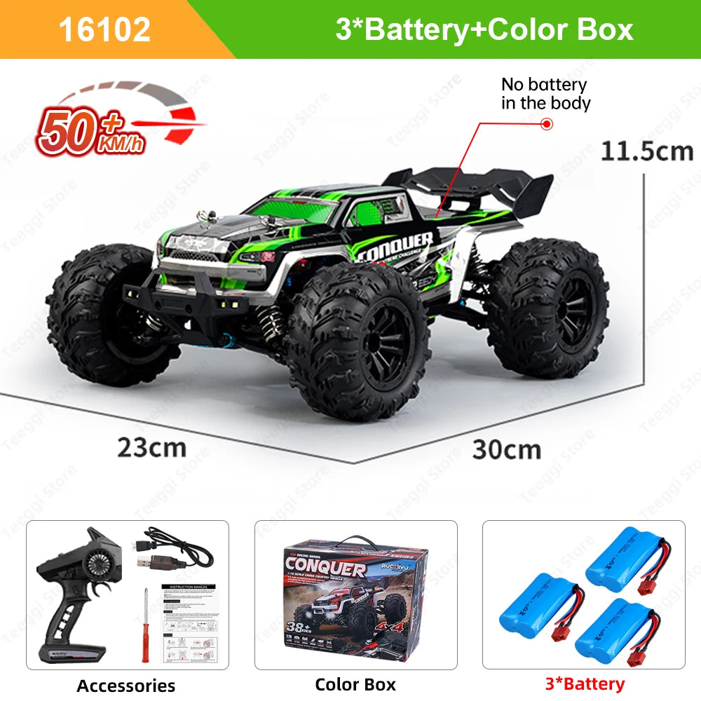 Teeggi RC Car 4WD Off-Road With LED Lights High Speed