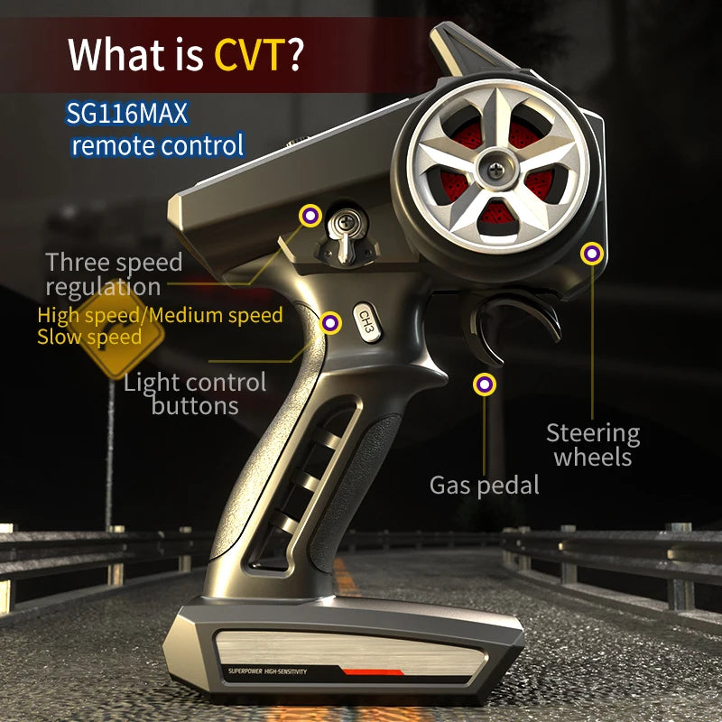 Teeggi RC Car 1:16 High Speed Drift 4WD Brushless Offroad