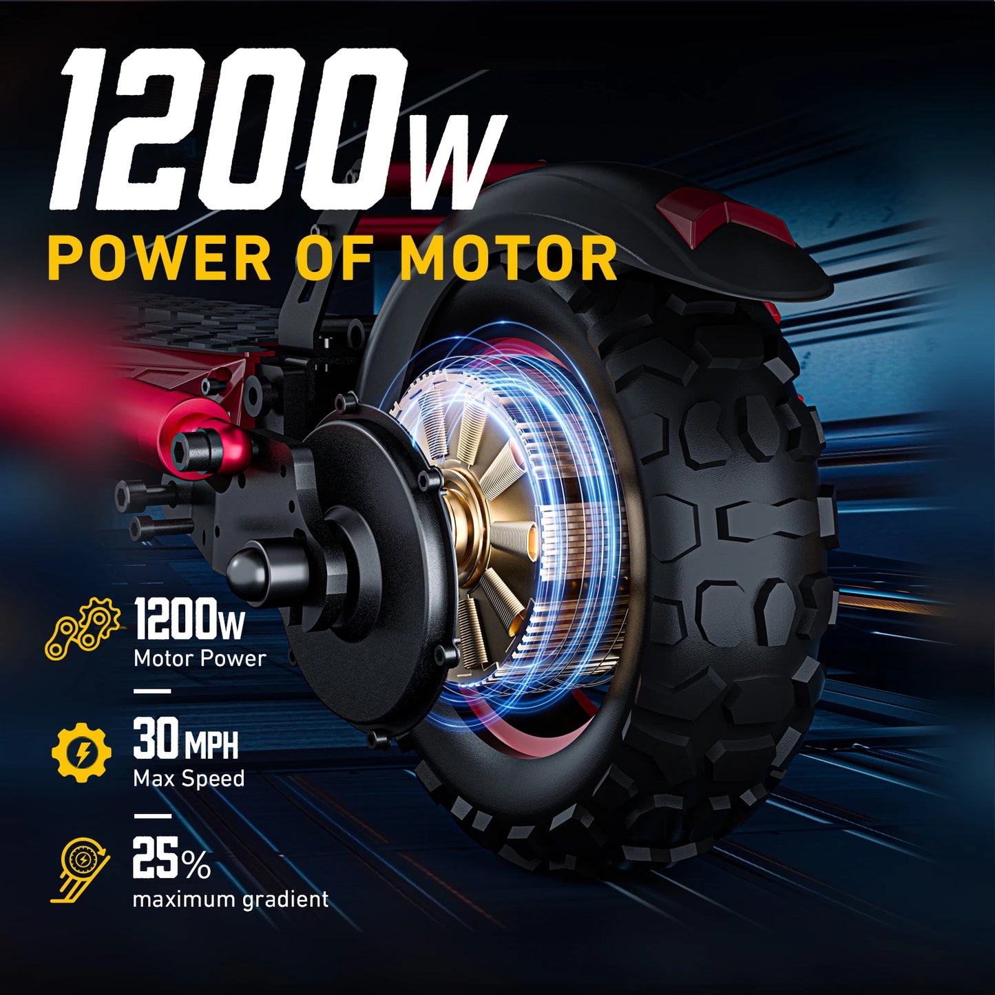 FREEBOY 1200W Off-Road Electric Scooter Foldable With Seat