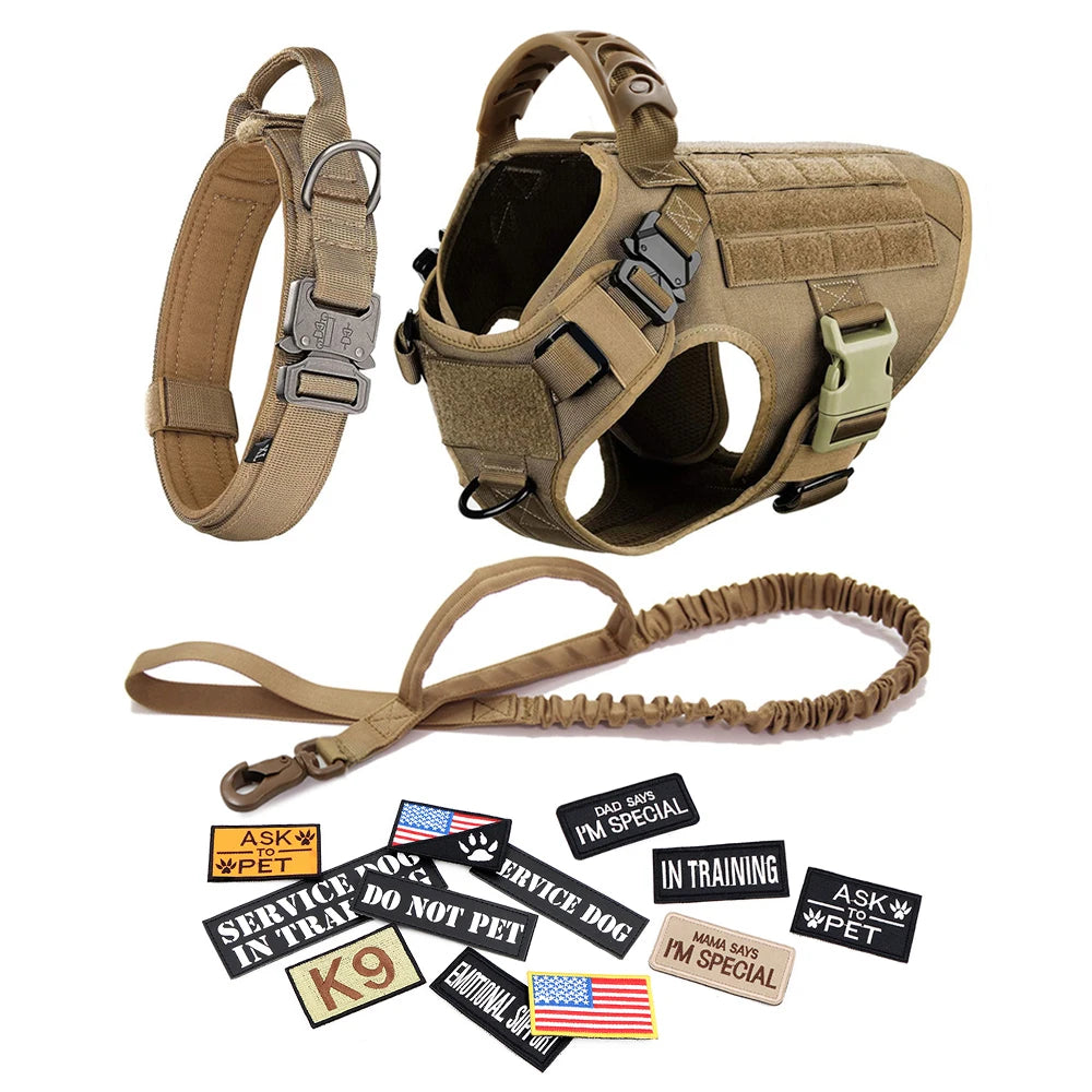 PETRAVELCN Nylon Dog Harness With Patches Set For Training And Walking
