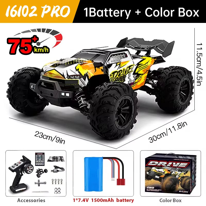WLtoys RC Car 1:16 4WD LED High Speed Monster Truck