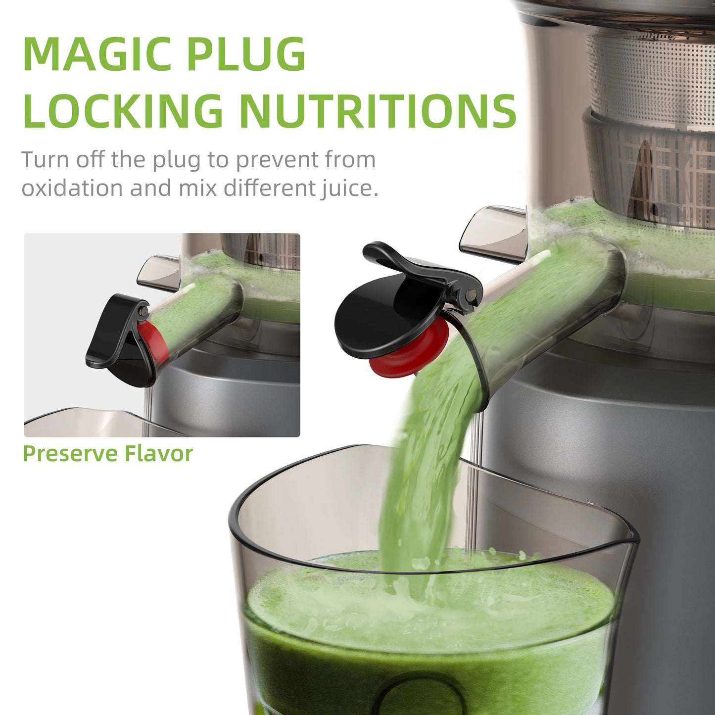Biolomix Cold Press Juicer With Wide Feed Chute Quiet Operation