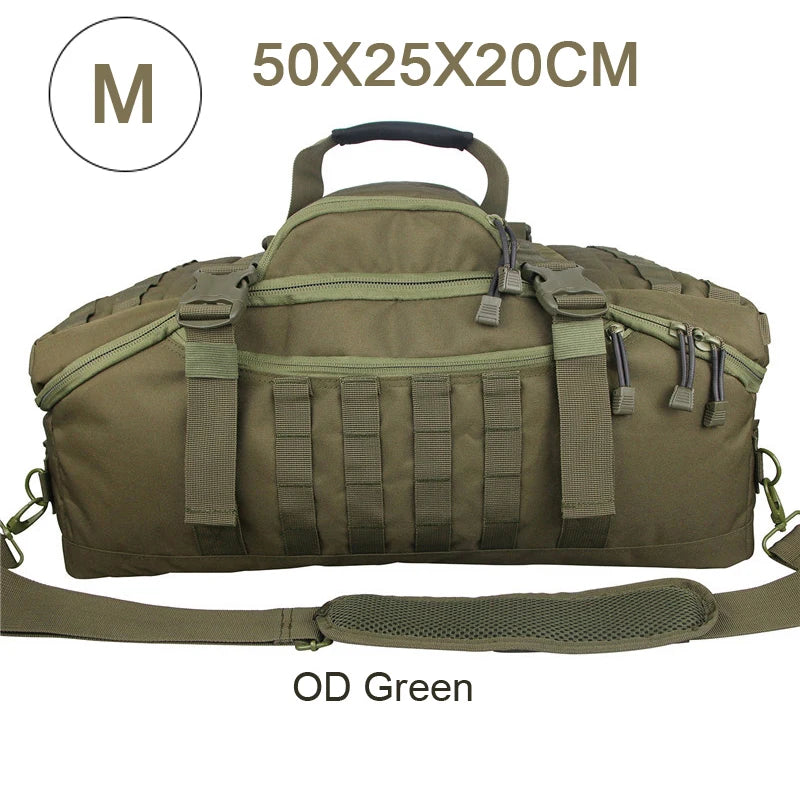 QCN Molle Polyester Travel Backpack Duffle Gym Bag