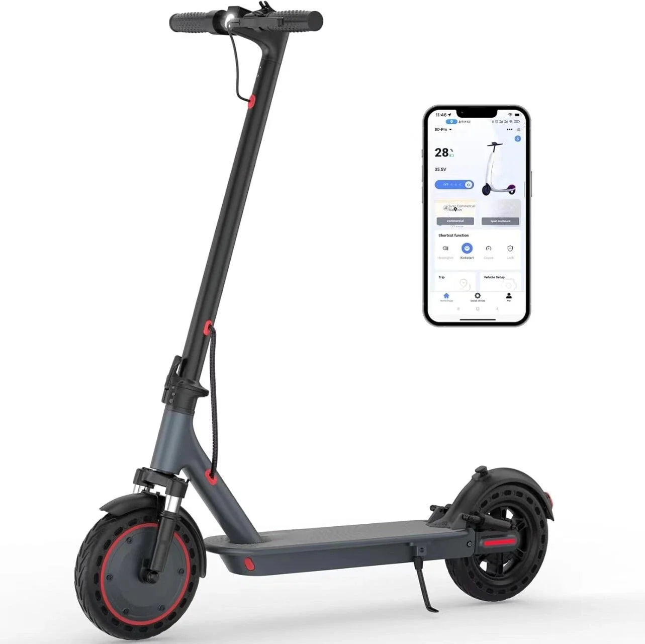 AOVOPRO Electric Scooter Foldable City Commuter Travel Companion
