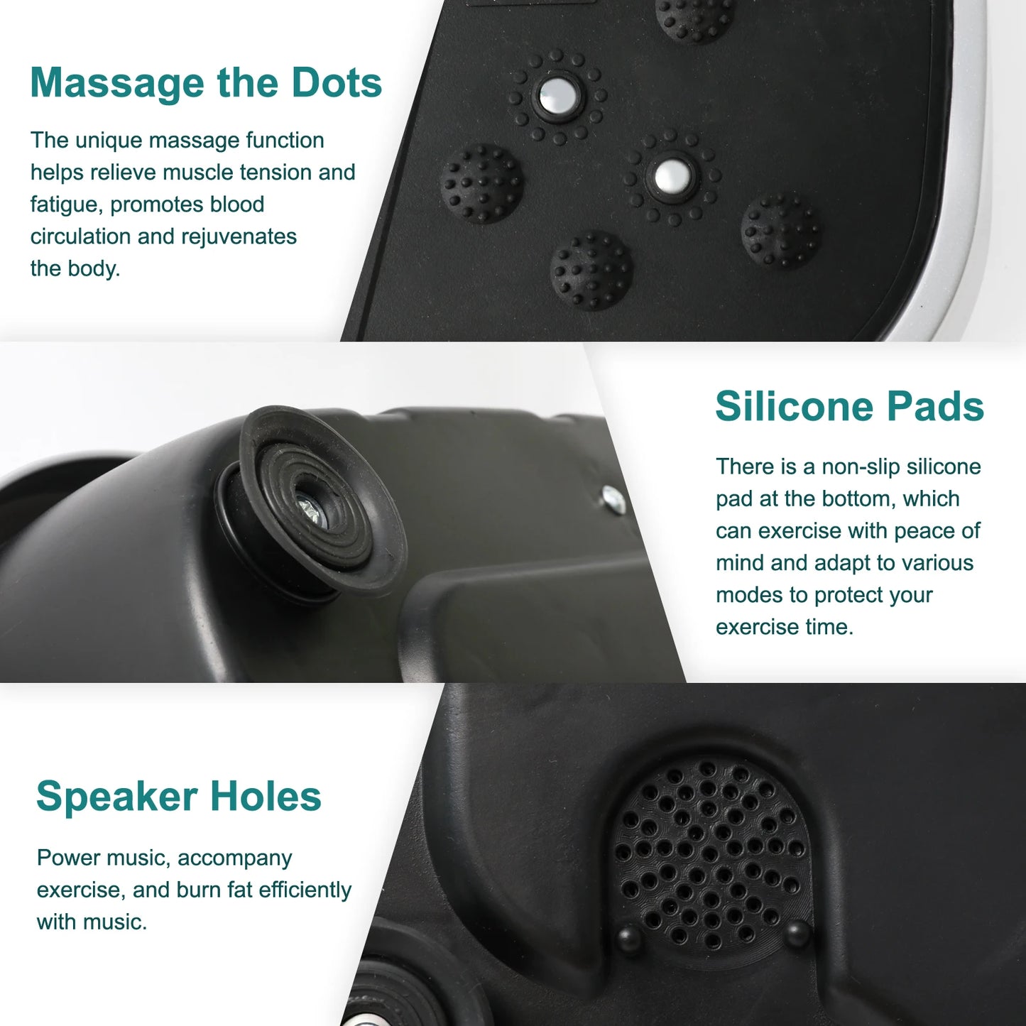 H Vibration Plate Exercise Machine EMS Whole-Body Fitness Equipment