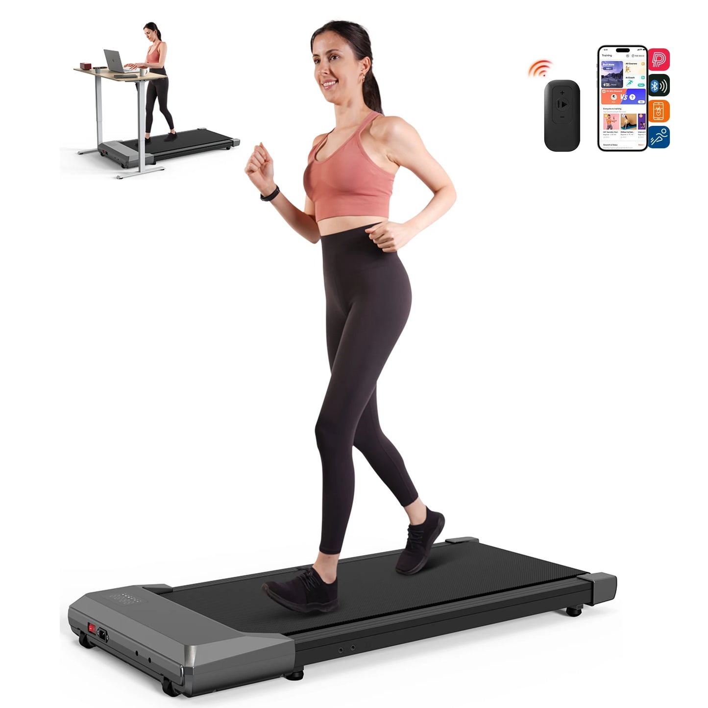 Superun 2-In-1 Under-Desk Treadmill With LED Display