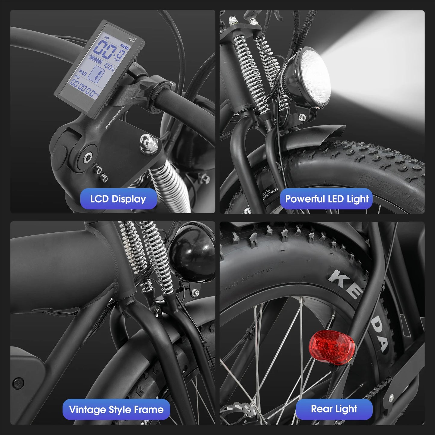 Xtion Electric Mountain Bike All-Terrain Fat Tire Dual Suspension