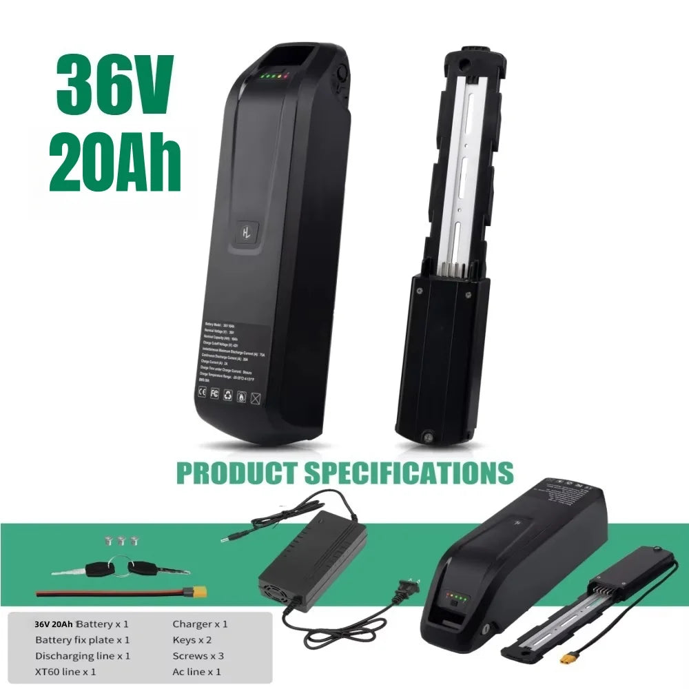 Cheterdoli Ebike Battery 36V 48V 10-20Ah Lithium Ion Long Range