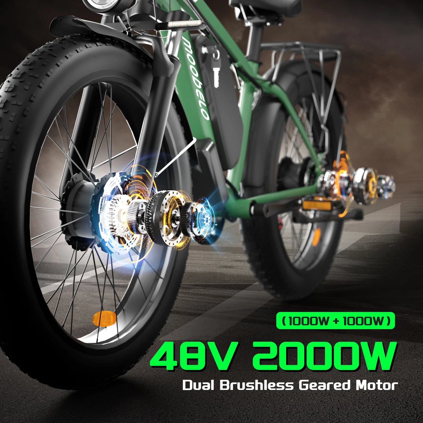 MOOBELO Ebike M1 Aluminum Fat Tire 48V 2000W Dual Motor
