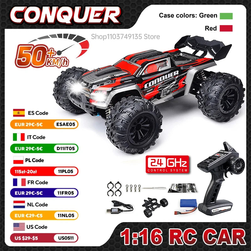 WLtoys RC Car 4WD Off Road Monster Truck 50Kmh Toy