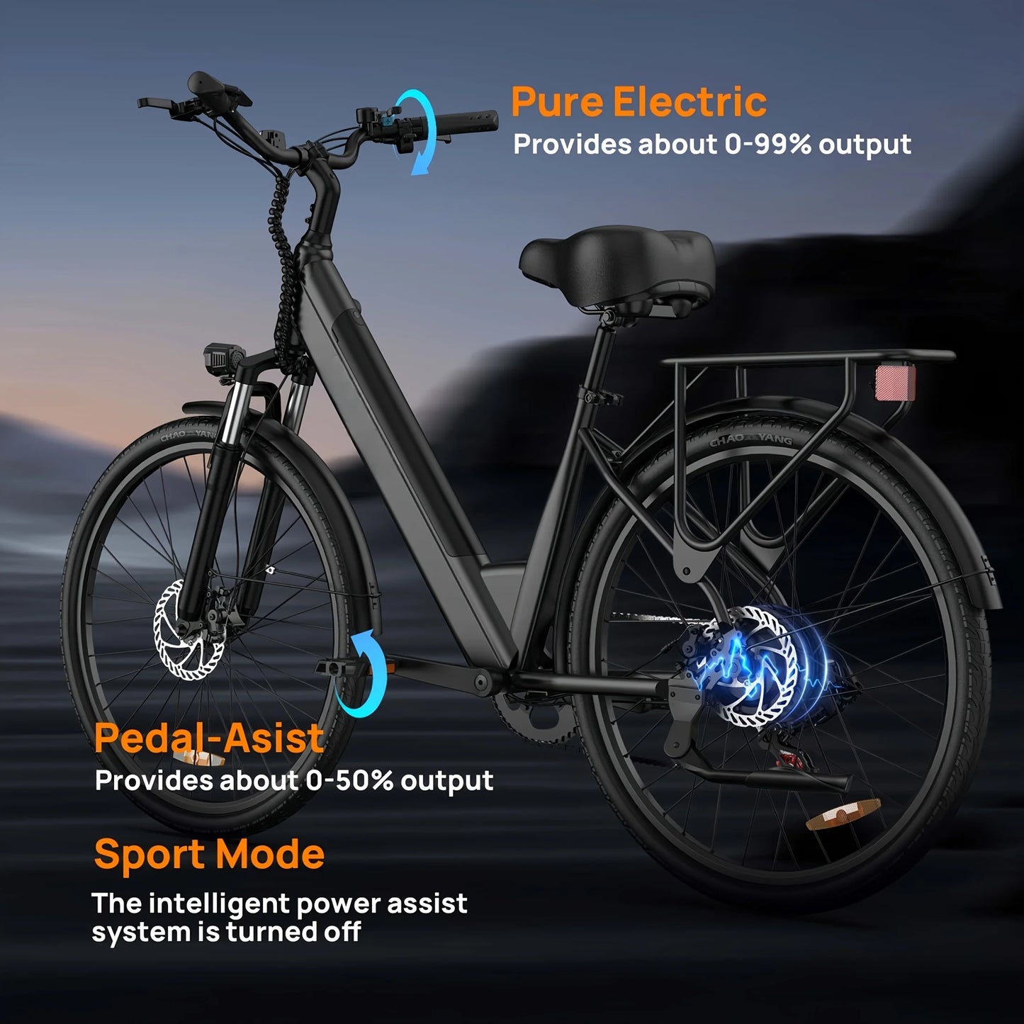 URLIFE Electric Bike 750W E26 With Removable 48V Battery