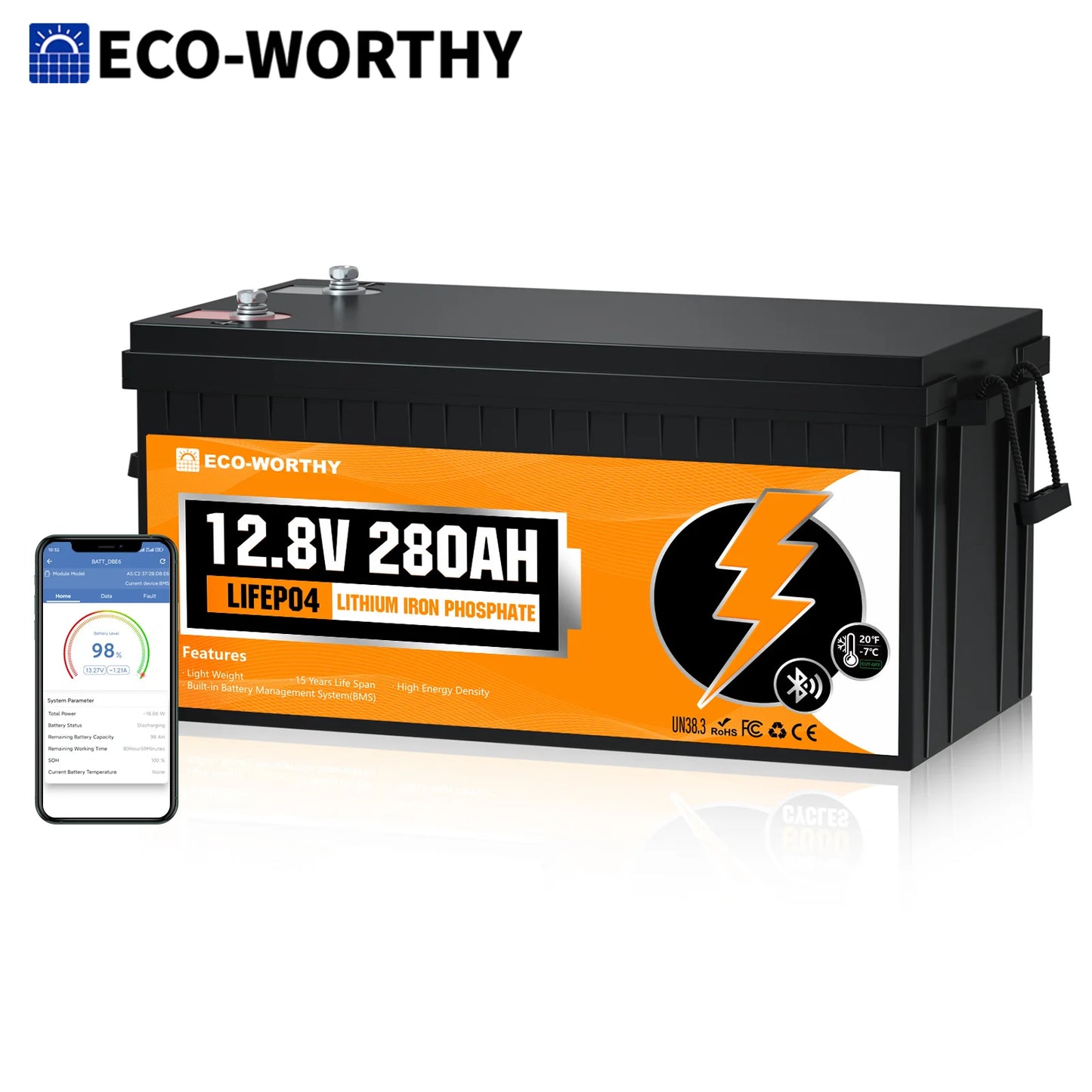 Eco-Worthy RV Battery Deep Cycle For Camper Use Durable Power