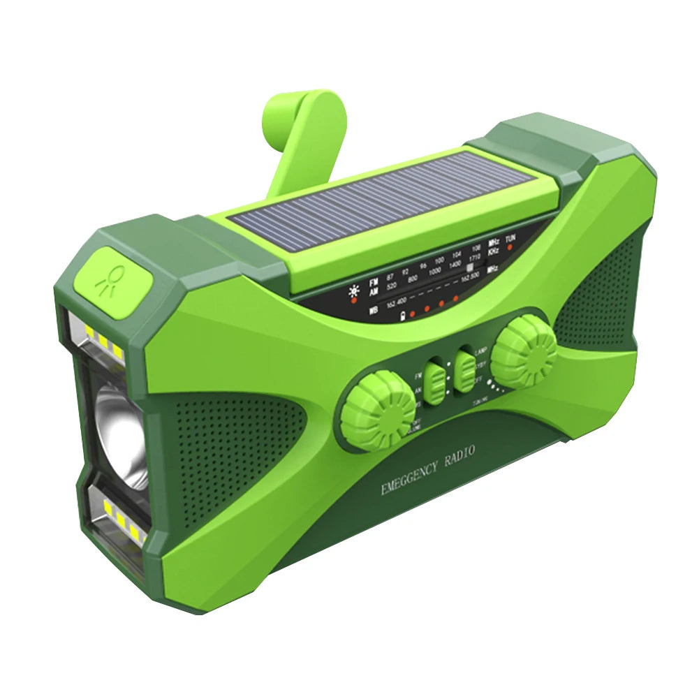Portable Charger 10000mAh Solar Hand Crank Radio Emergency