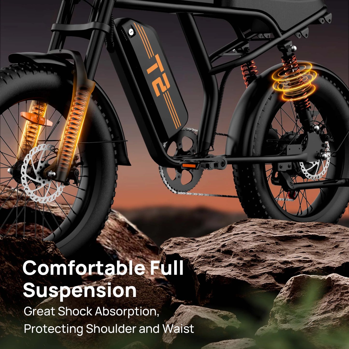 URLIFE Electric Mountain Bike Fat Tire 1500W Removable Battery