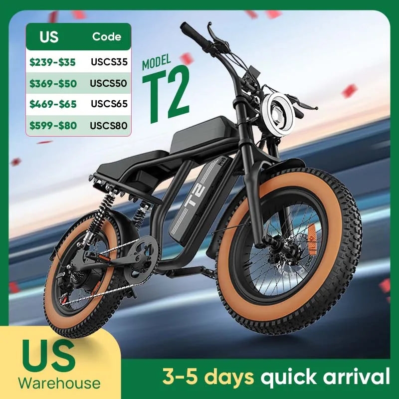 URLIFE Electric Mountain Bike Fat Tire 1500W Removable Battery