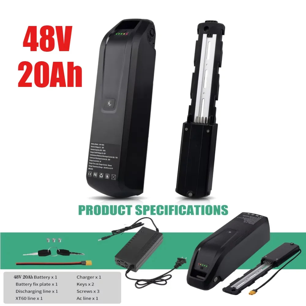 Cheterdoli Ebike Battery 36V 48V 10-20Ah Lithium Ion Long Range