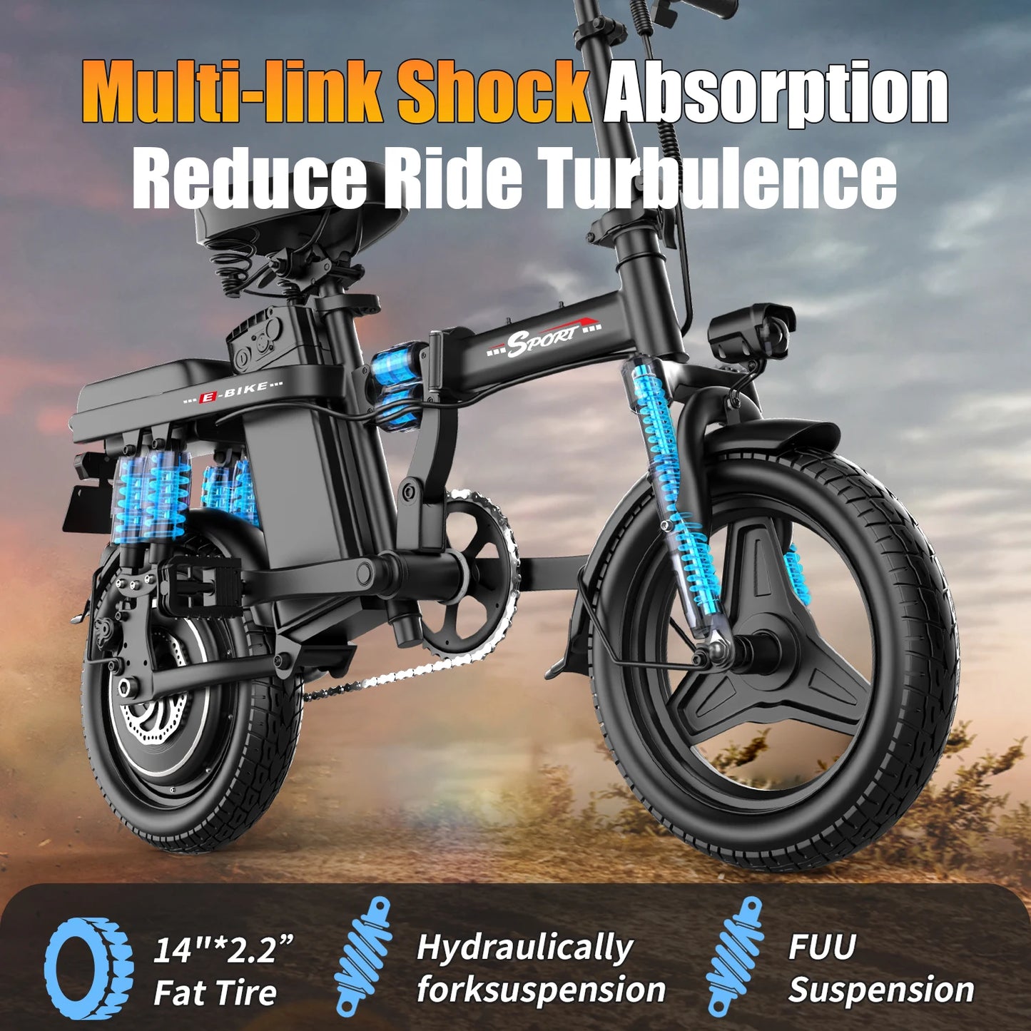 Electric Bike Removable Battery 500W Brushless Motor