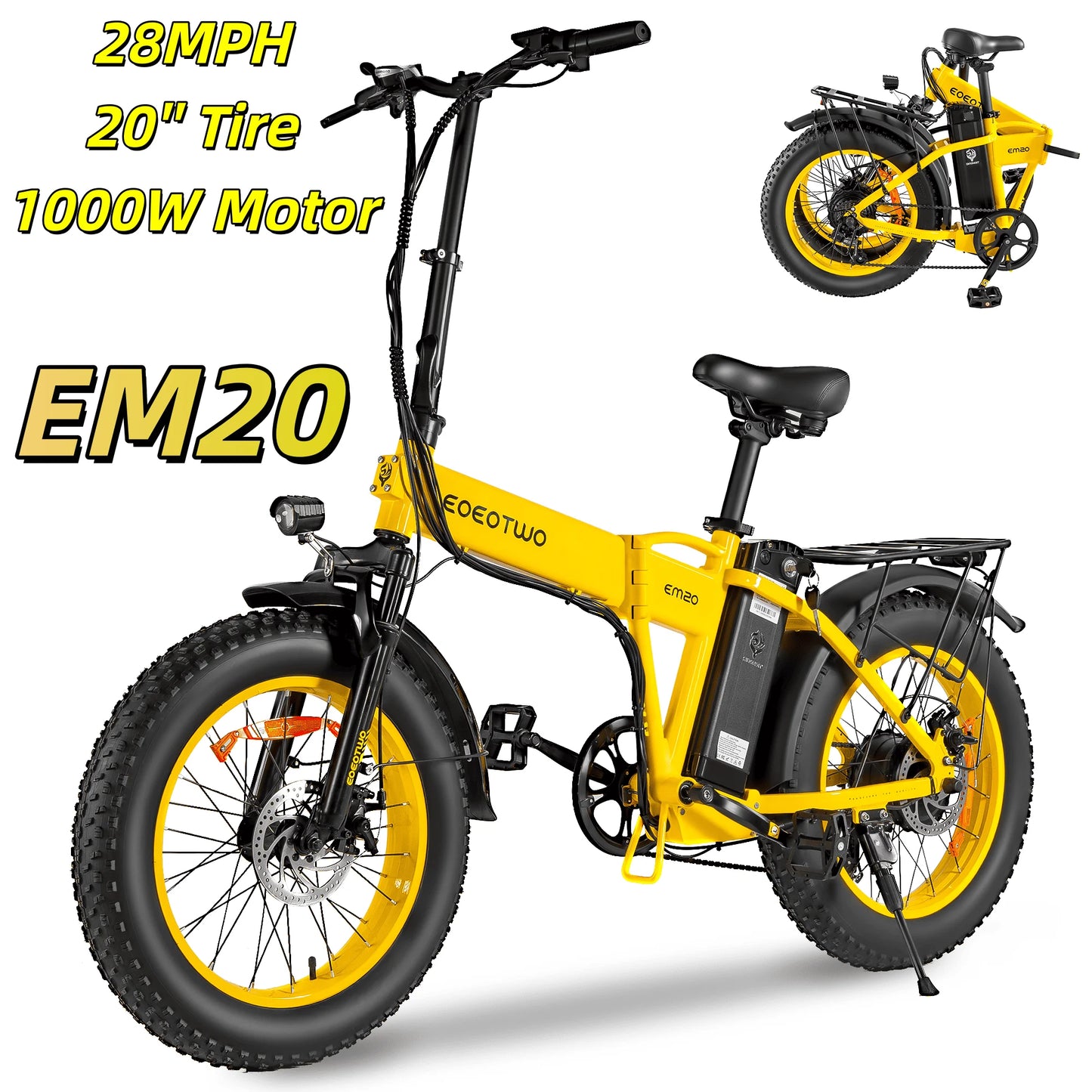 EOEOTWO E01 Electric Fat Tire Mountain Bike 1500W Peak