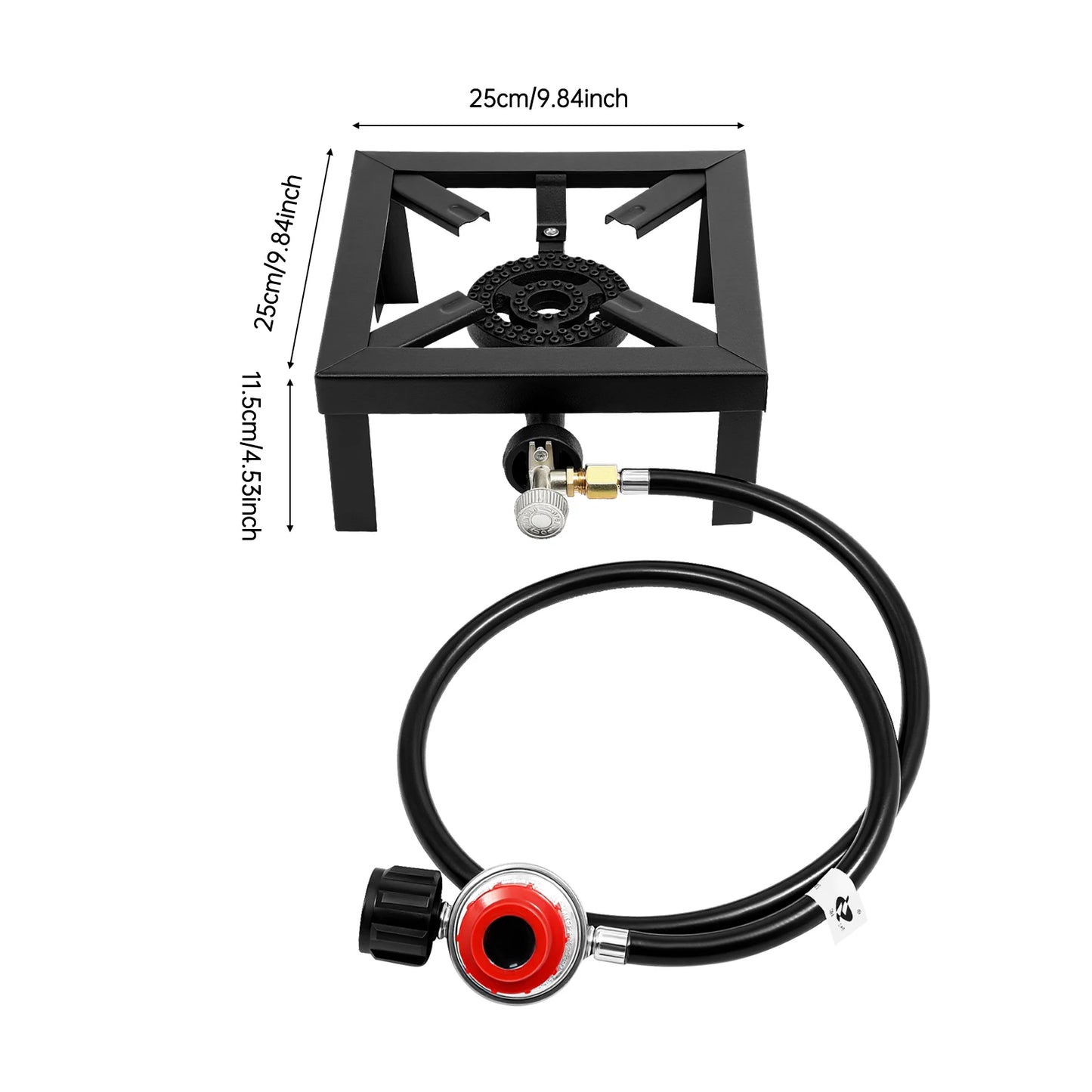 Double Burner Outdoor Gas Stove 8000W Regulator Included