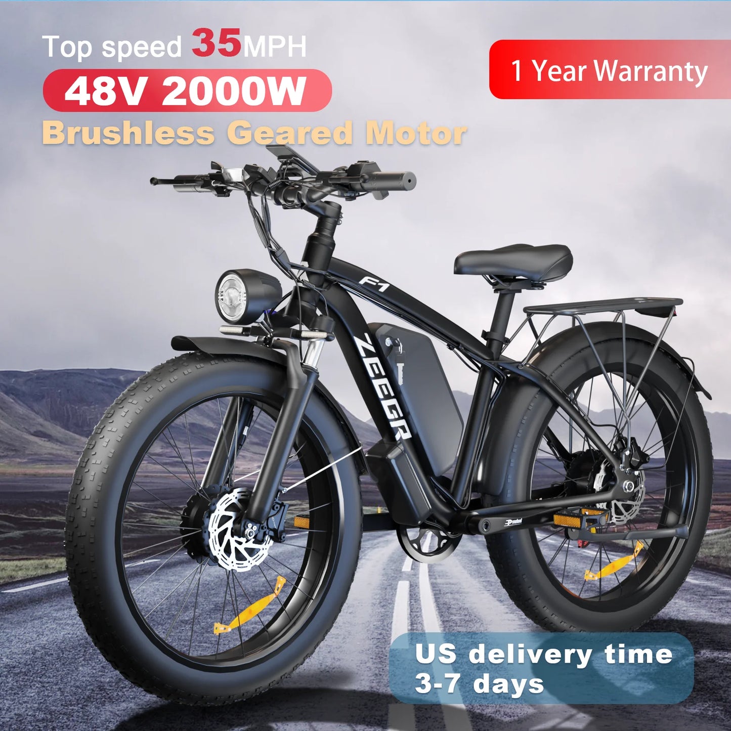 MOOBELO Ebike M1 Aluminum Fat Tire 48V 2000W Dual Motor