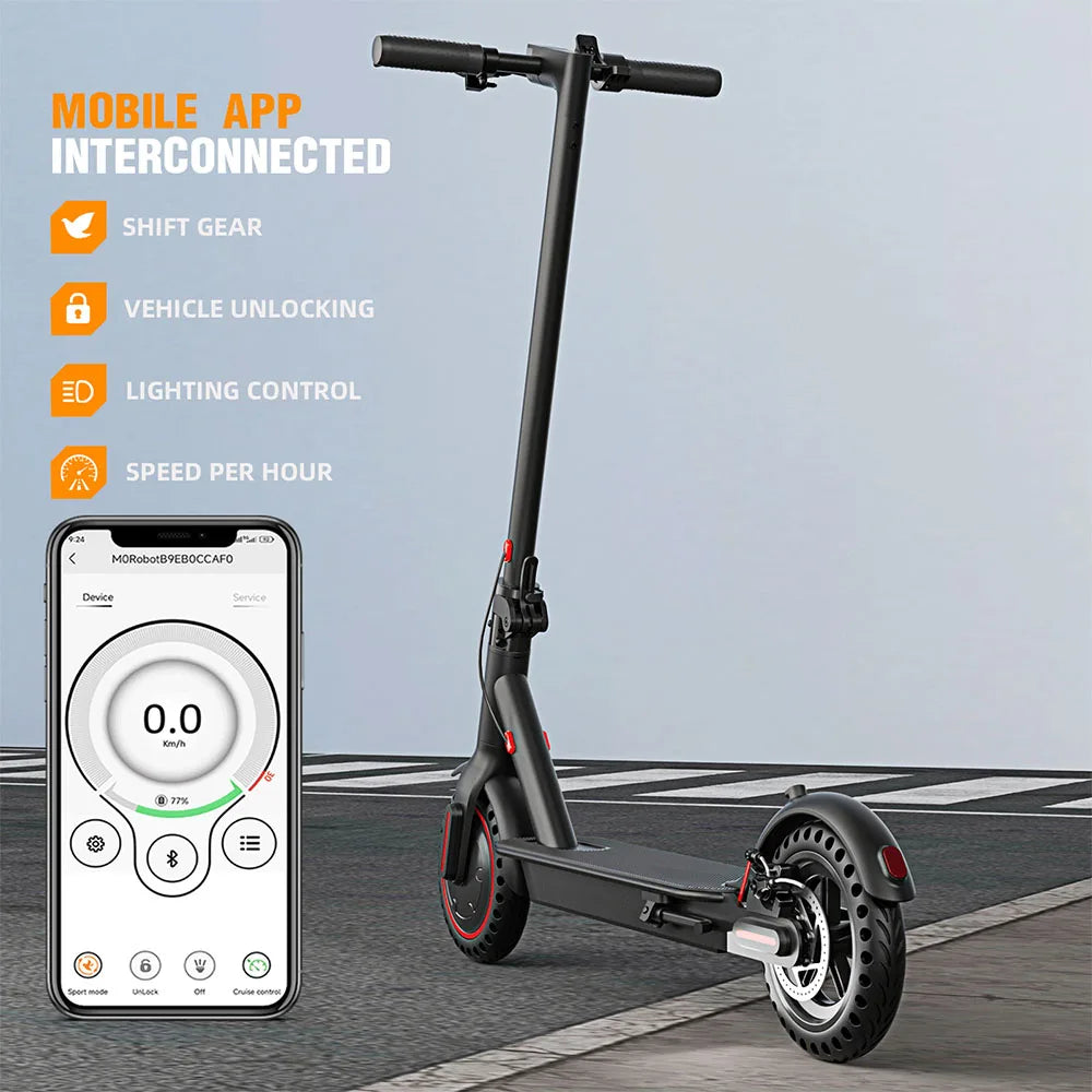 FREEBOY Electric Scooter Foldable With Solid Tires And Dual Brakes