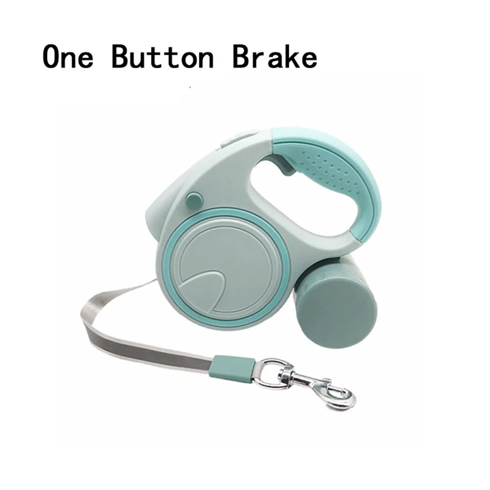 Dog Leash Retractable LED Light Nylon Belt Durable Daily Walk