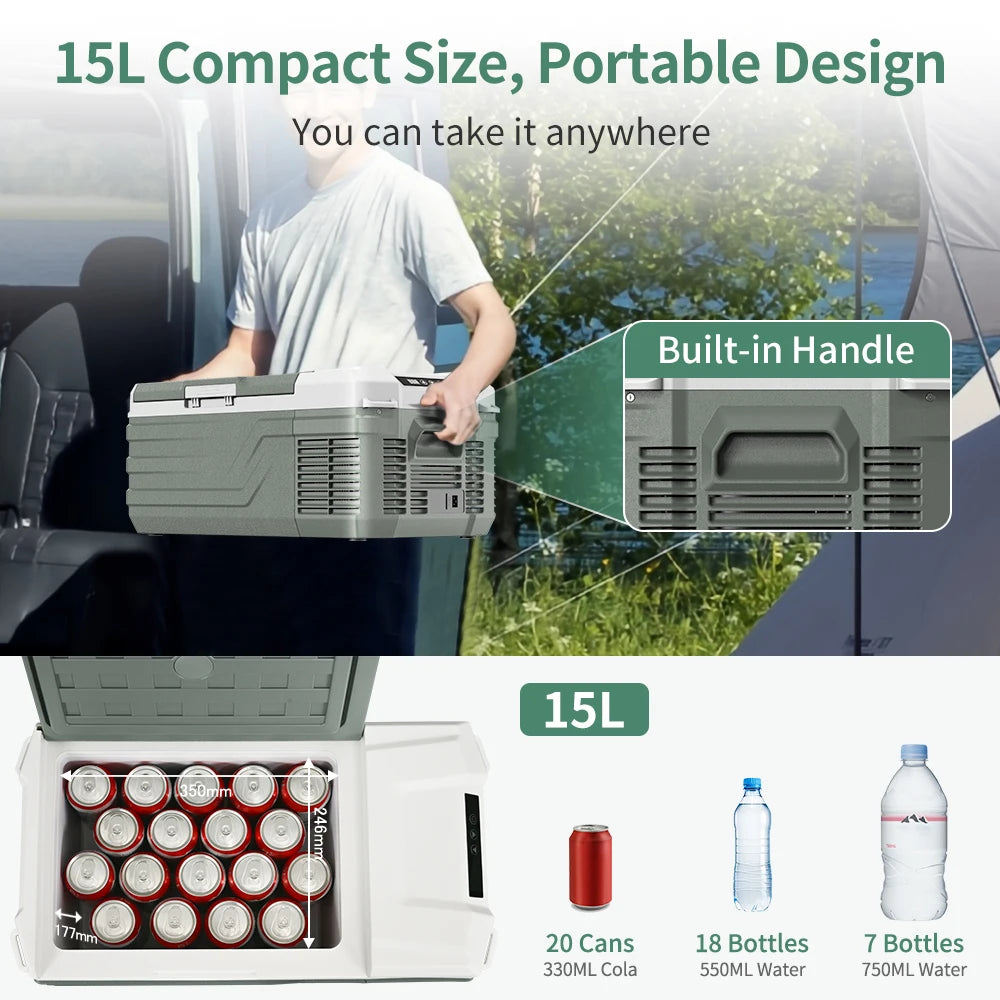 Alpicool Portable Car Refrigerator NL15 ABS And PP Durable