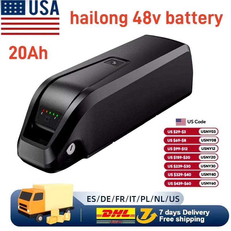 Cheterdoli Ebike Battery 36V 48V 10-20Ah Lithium Ion Long Range