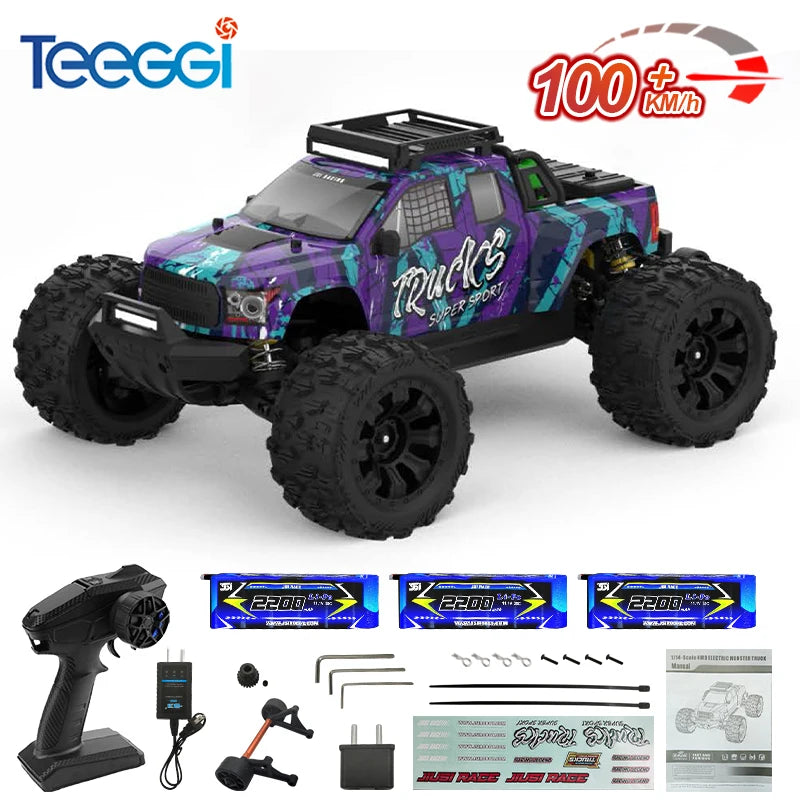 Teeggi RC Car 4WD High-Speed Brushless 3S Remote Control