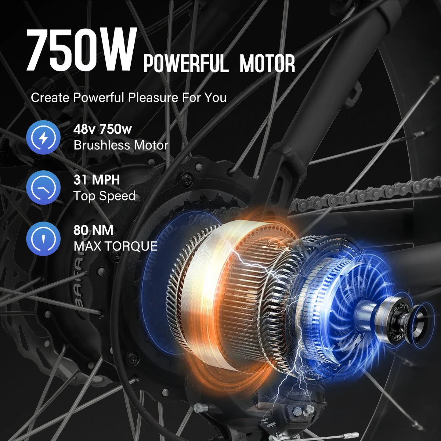 Xtion Electric Mountain Bike All-Terrain Fat Tire Dual Suspension