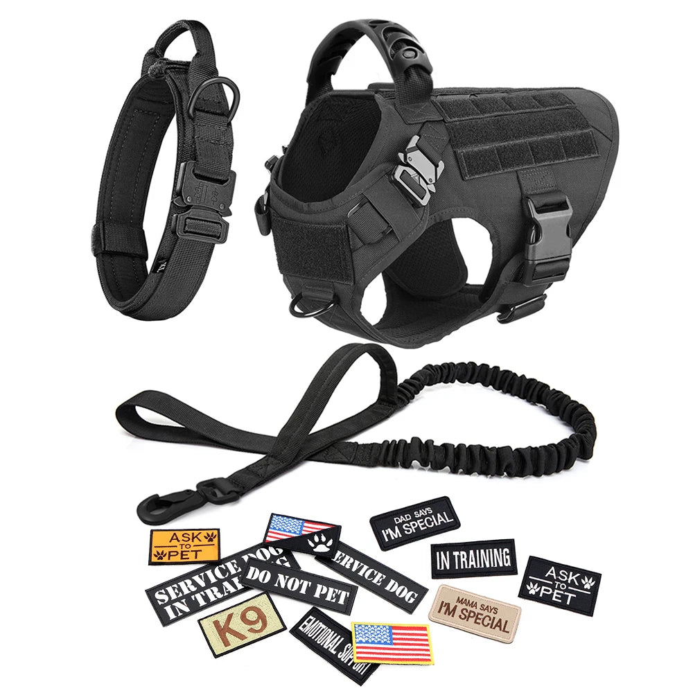 PETRAVELCN Nylon Dog Harness With Patches Set For Training And Walking