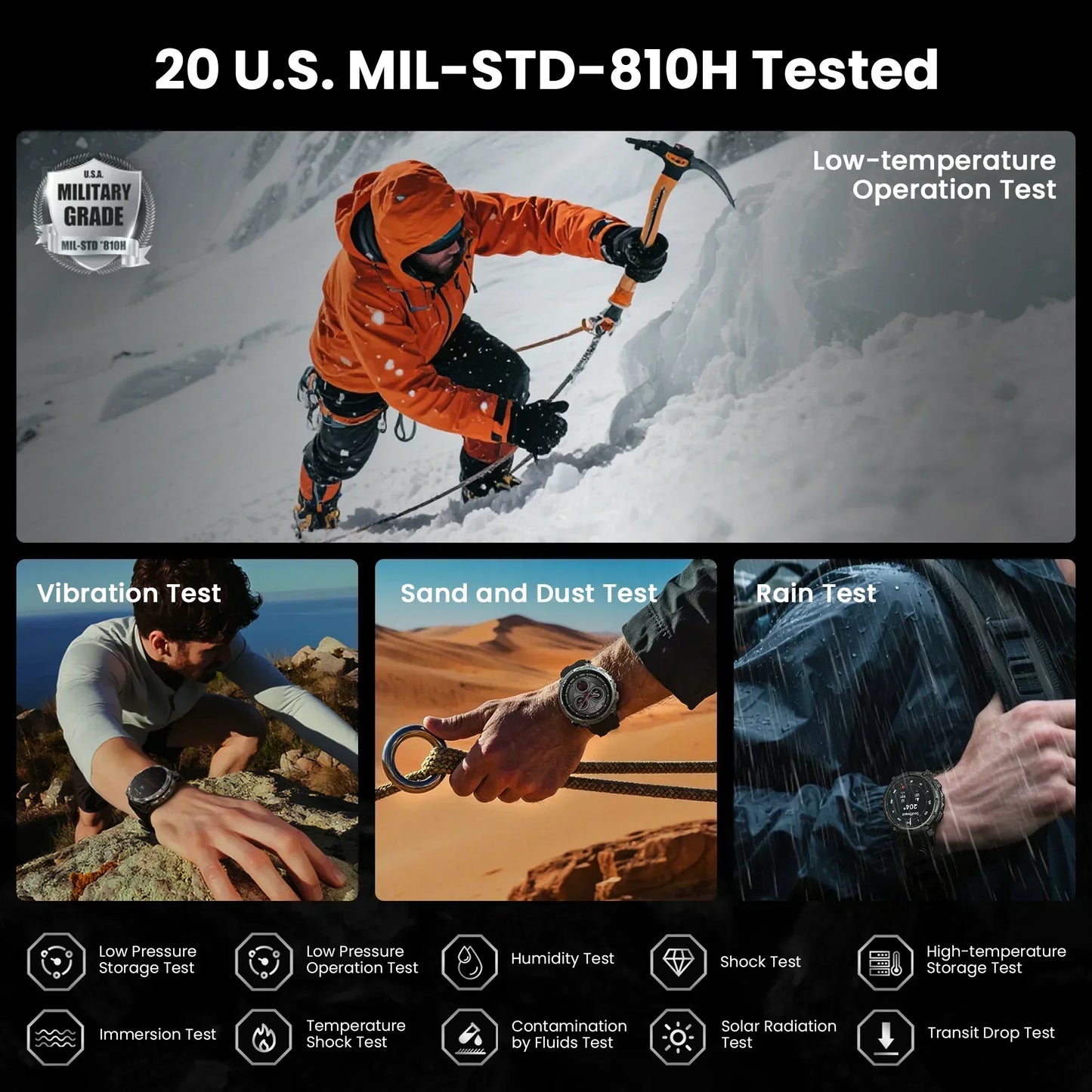 KOSPET Tank T4 Smartwatch GPS with Durable Build For Men