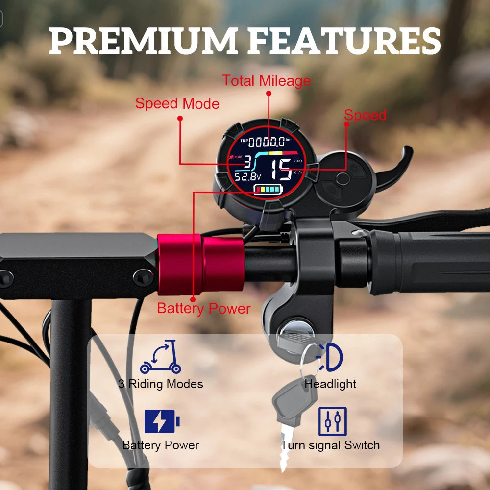 FREEBOY 1200W Foldable Electric Scooter With Seat City Commute